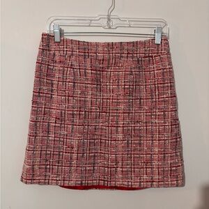 Kate Spade Pink and Black Tweed Mini Skirt